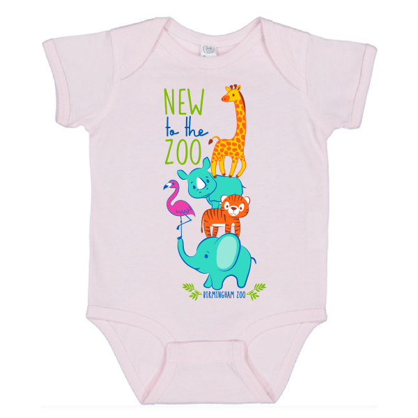 STACKING ZOO INFANT NEW TO ZOO ONESIE - PINK